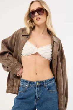 Klara Frill Bralette White