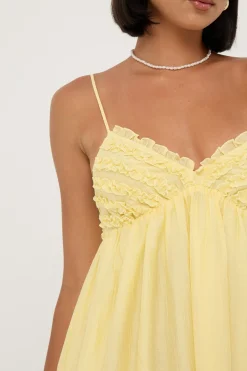 Klara Frill Mini Dress Lemon