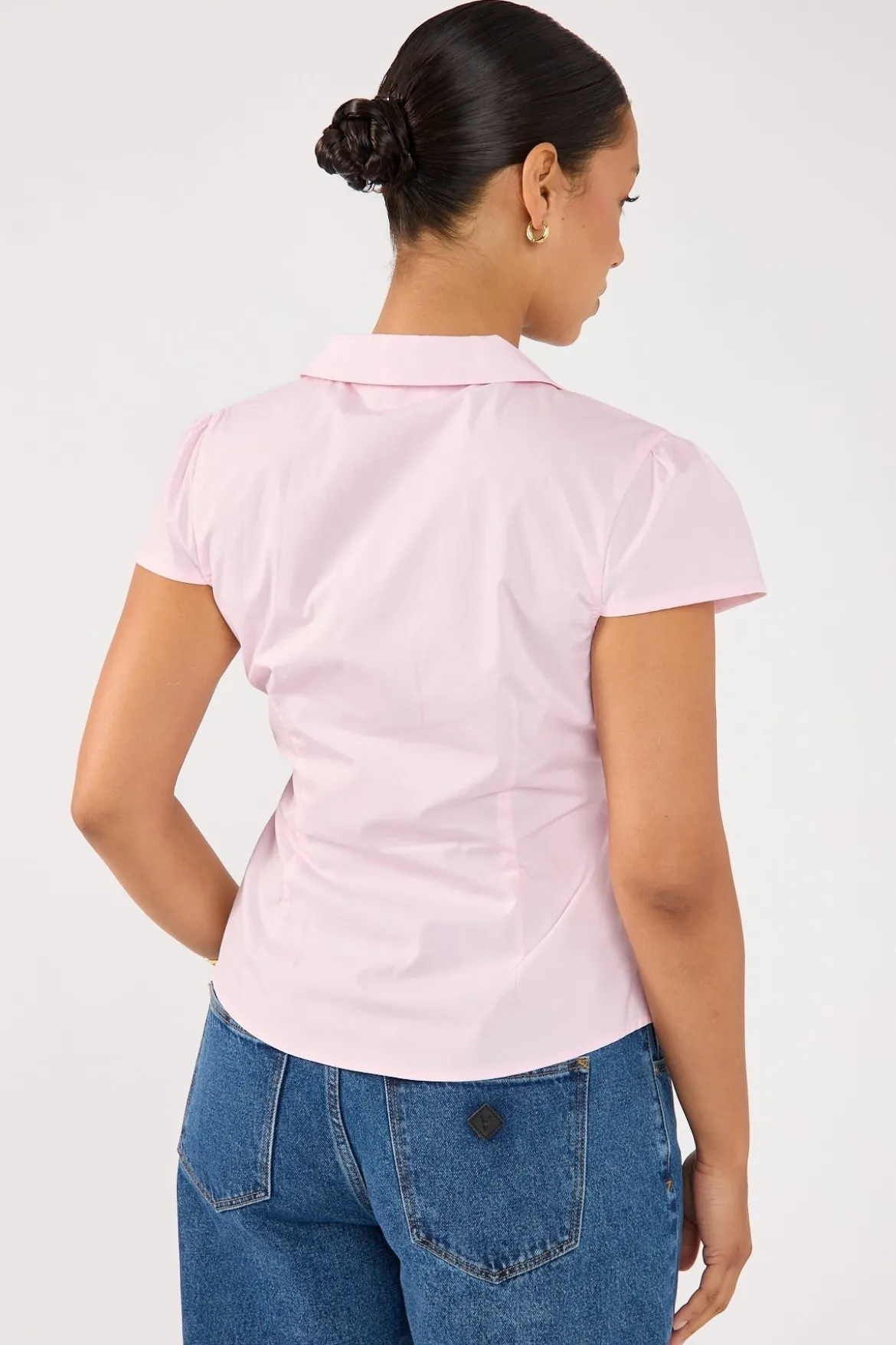 Koa Short Sleeve Blouse Pink