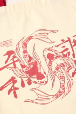 Koi Fish Shopper Tote Bag Natural