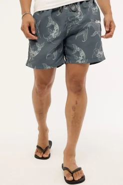 Koi Fish Swim Short Dark Blue