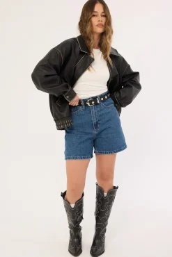 Koko Short Vintage Rinse Blue