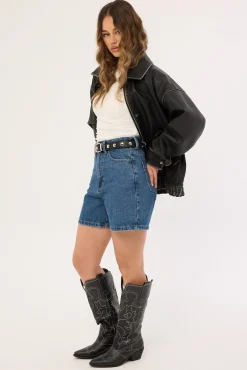 Koko Short Vintage Rinse Blue