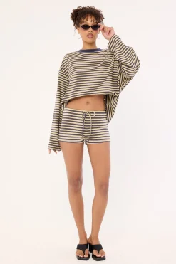 Kourt Bloomer Beige Stripe