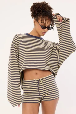 Kourt Bloomer Beige Stripe