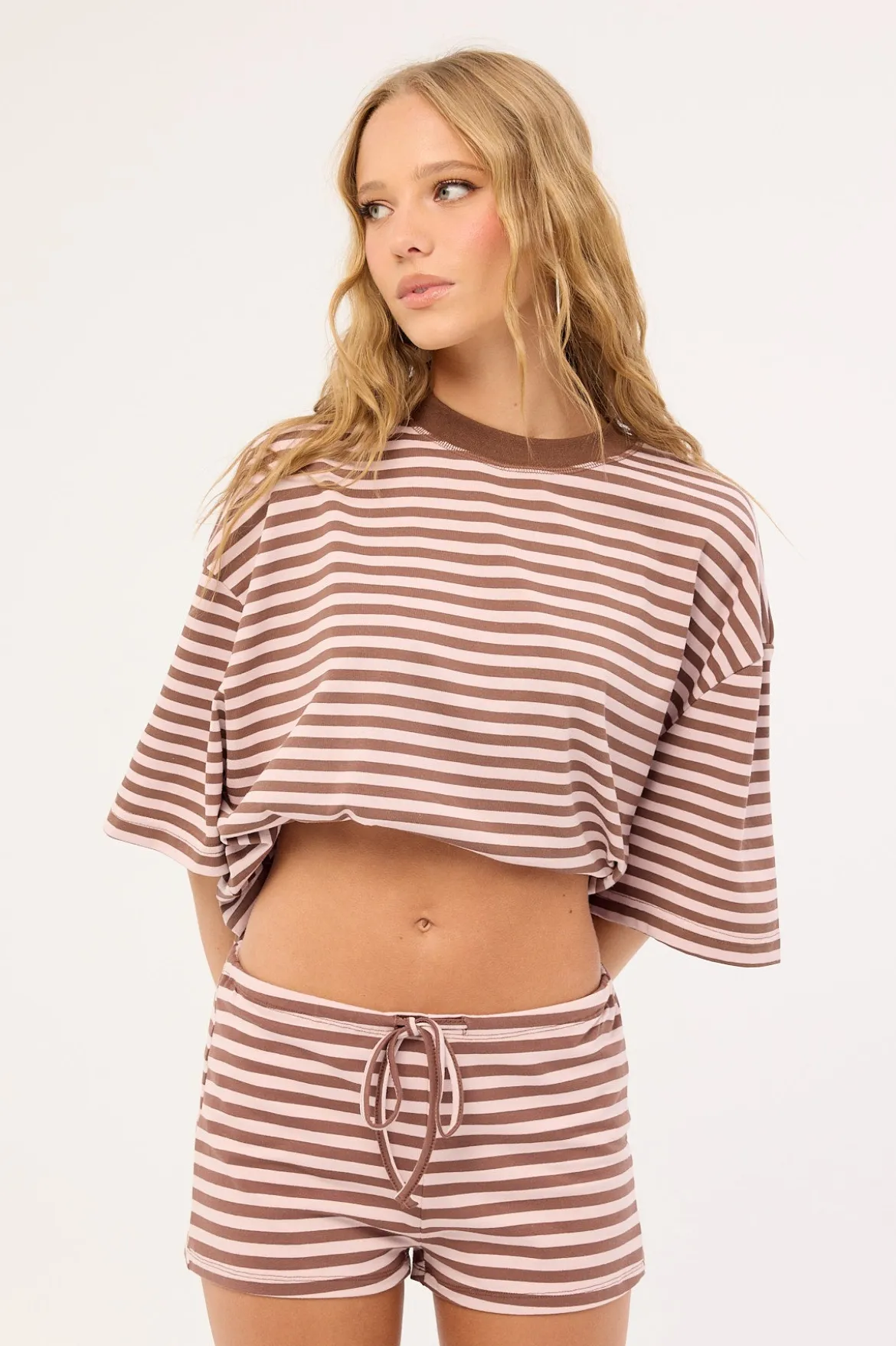 Kourt Bloomers Chocolate Blush Stripe
