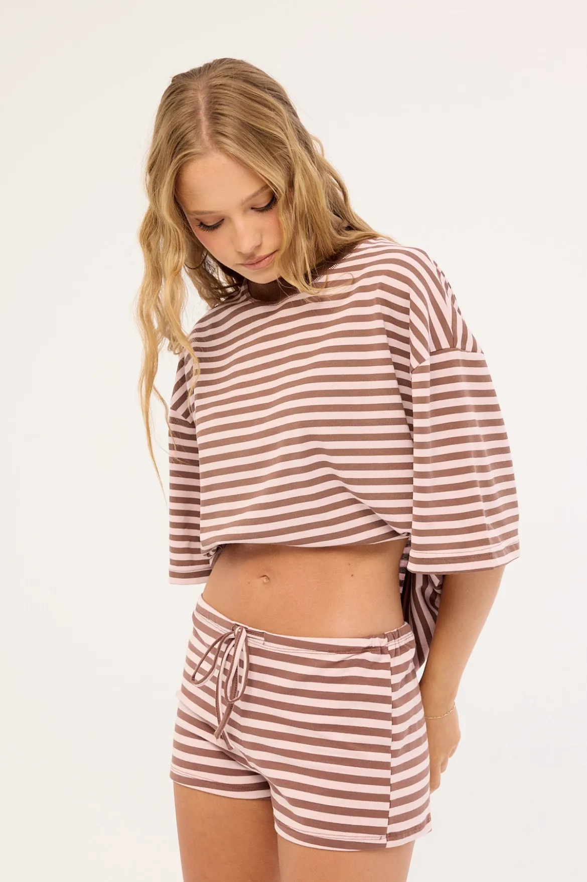 Kourt Bloomers Chocolate Blush Stripe