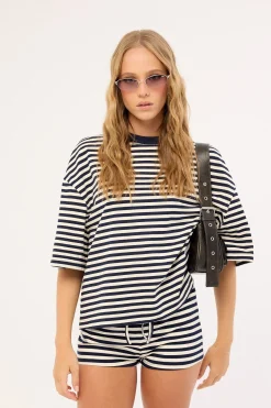 Kourt Bloomers Navy White Stripe