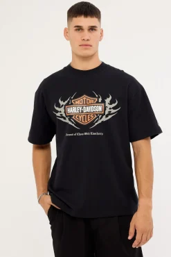 KSCY x Harley Davidson Clutch Street Loopback Tee Jet Black