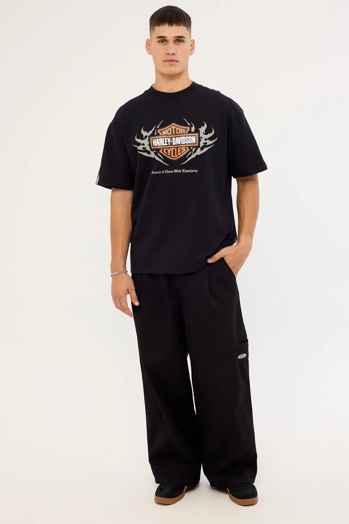 KSCY x Harley Davidson Clutch Street Loopback Tee Jet Black