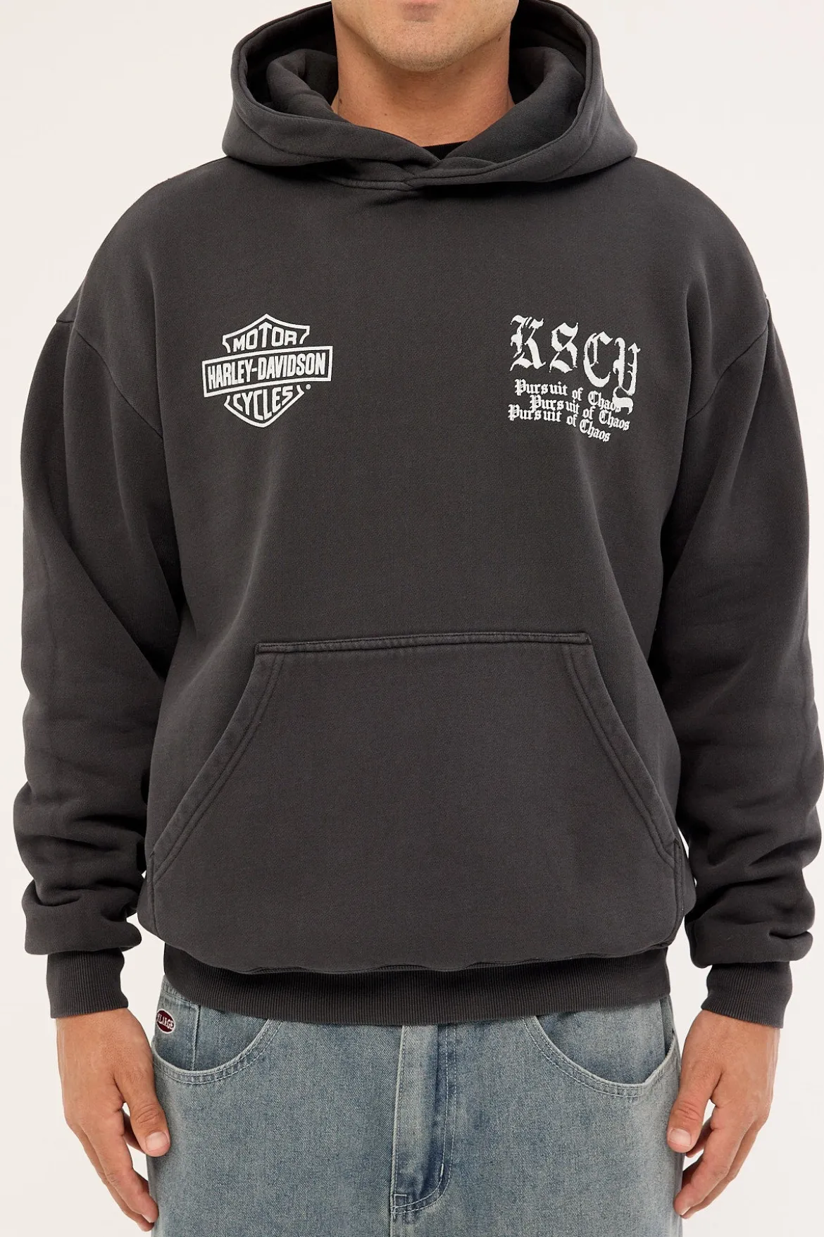 KSCY x Harley Davidson Cycles Relaxed Hoodie Jet Black
