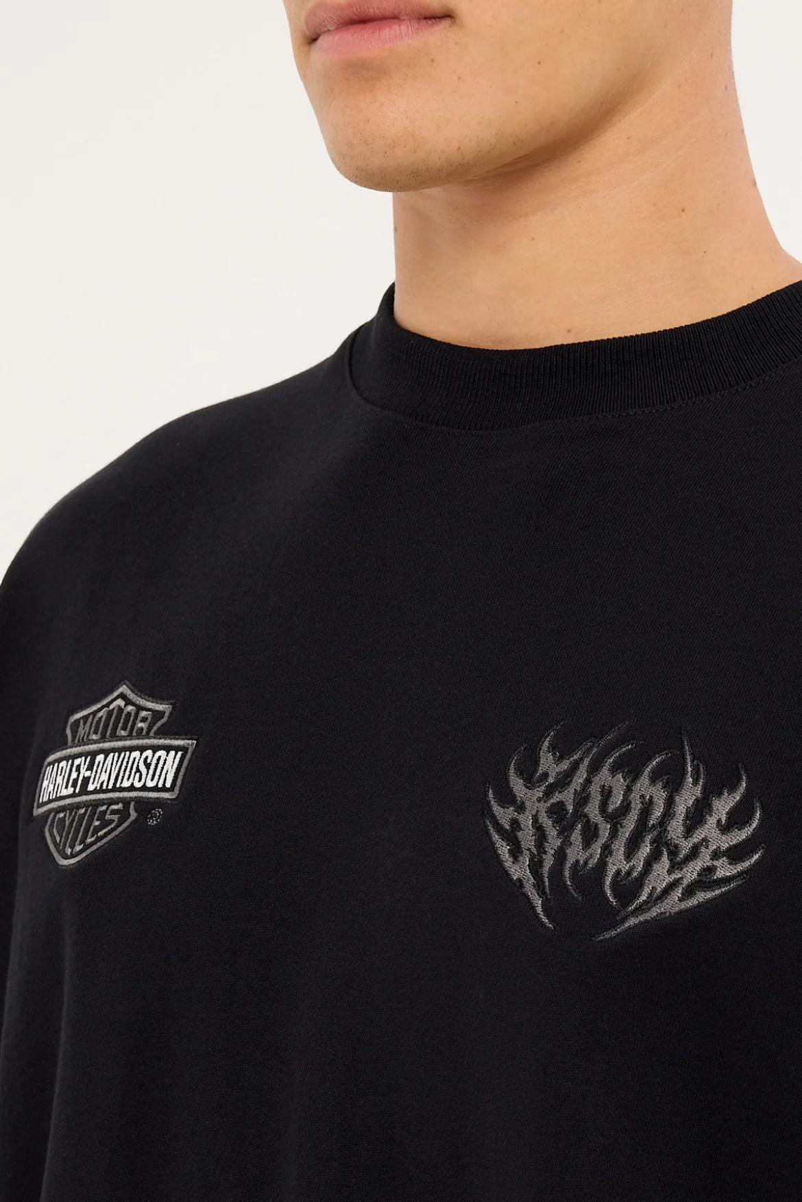 KSCY x Harley Davidson Outlaw Loopback Street Tee Jet Black