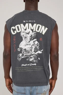 Kuzushi Muscle Tank Washed Black
