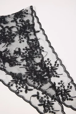 Lace Headscarf Black