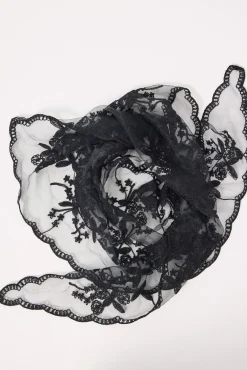 Lace Headscarf Black