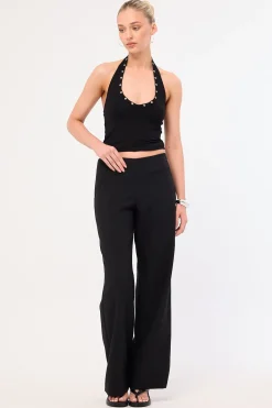 Landon Mid Rise Pant Black