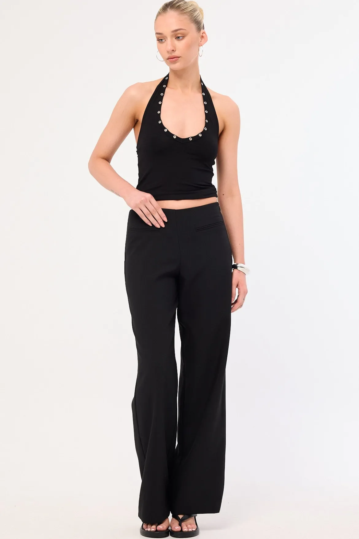 Landon Mid Rise Pant Black