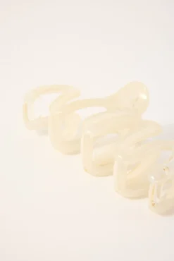 Large Classic Claw Clip Cream