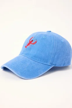 Larry Lobster Dad Cap Washed Blue