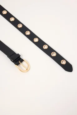 Latch Eyelet Belt Black