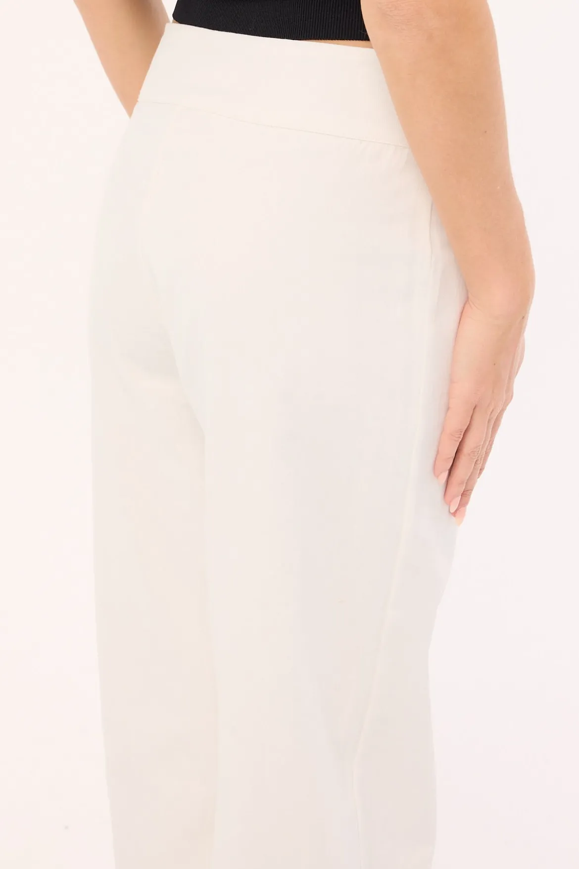 Laurie Tie Side Mid Rise Pants White