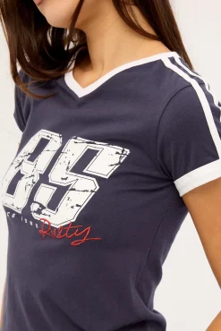 Le Sports Jersey Baby Tee Navy