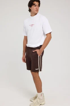 League Sweat Short Dark Brown