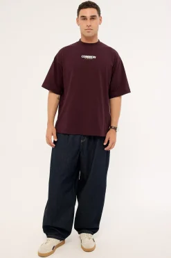 Ledger Heavyweight Easy Tee Merlot