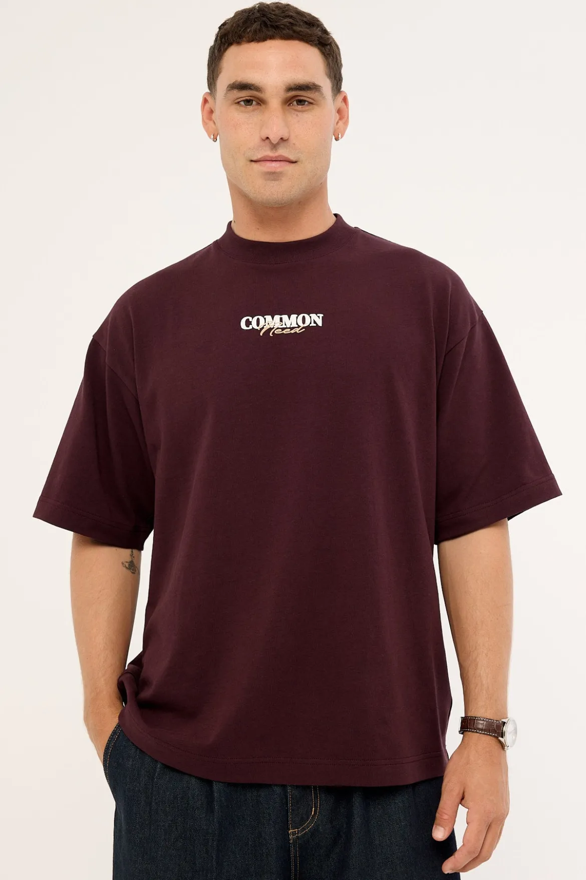 Ledger Heavyweight Easy Tee Merlot