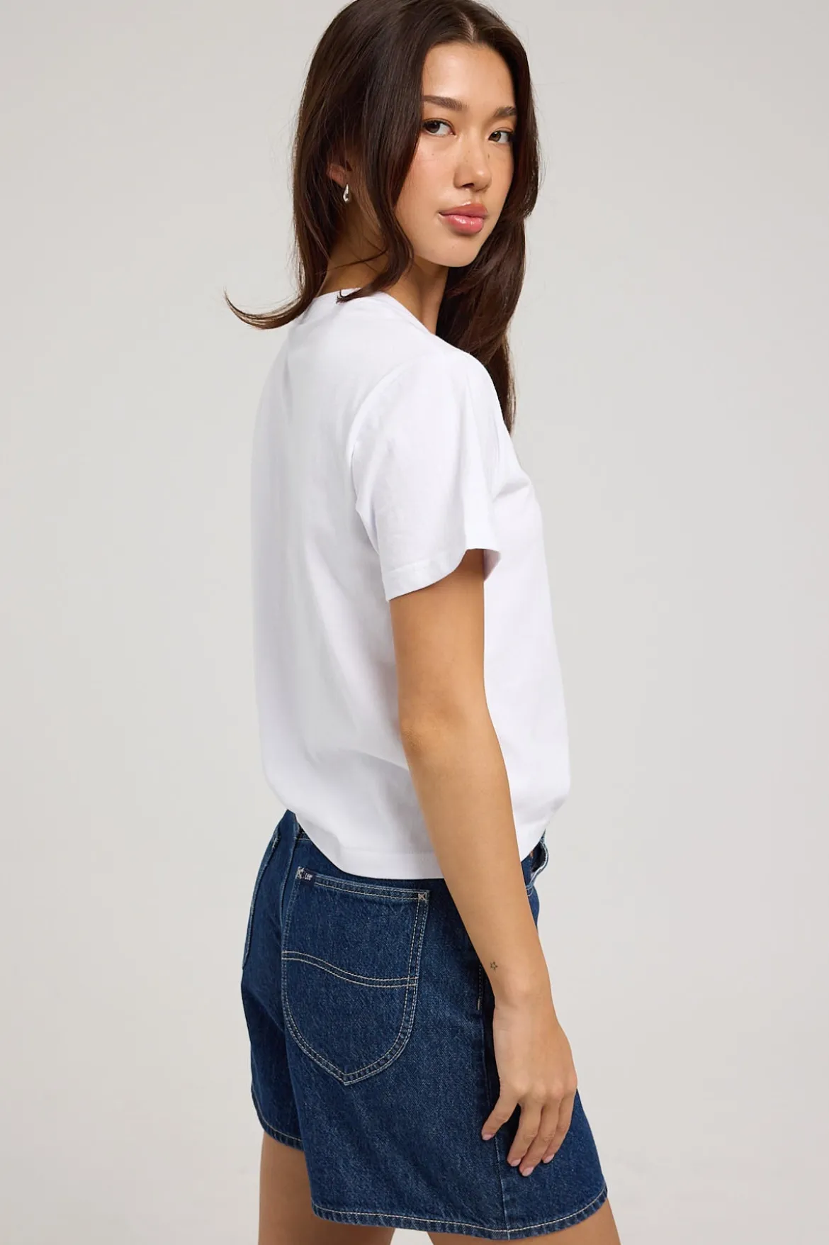Lee x Gabi Sullivan Signature Shrunken Tee Optic White