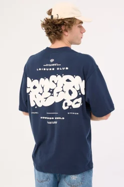 Leisure Brushed Boxy Tee Navy