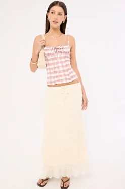Lelessa Corset Top Pink Gingham