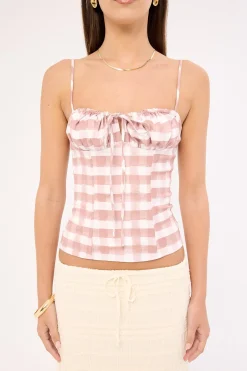 Lelessa Corset Top Pink Gingham