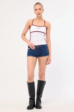 Lemmy Low Rise Micro Mini Short Deep See Blue
