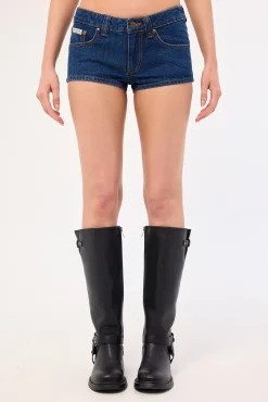 Lemmy Low Rise Micro Mini Short Deep See Blue