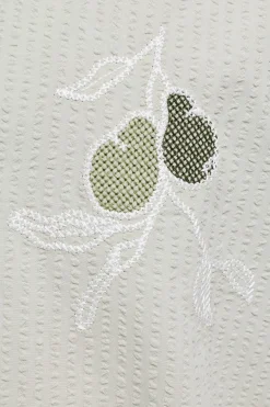 Lemons Embroidered Resort Shirt Sage