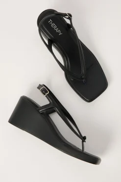Leni Wedge Heel Black