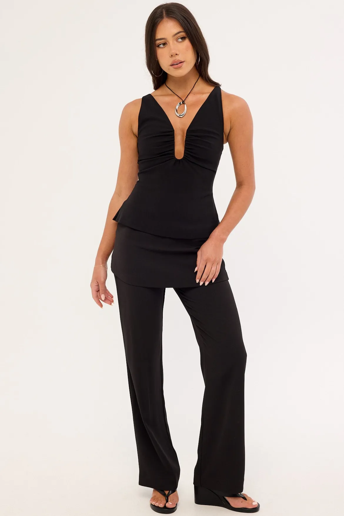 Lenny Skirt Pants Black