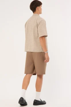 Lenny Tailored Short Taupe Brown