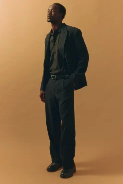 Leo Double Breasted Relaxed Blazer Black