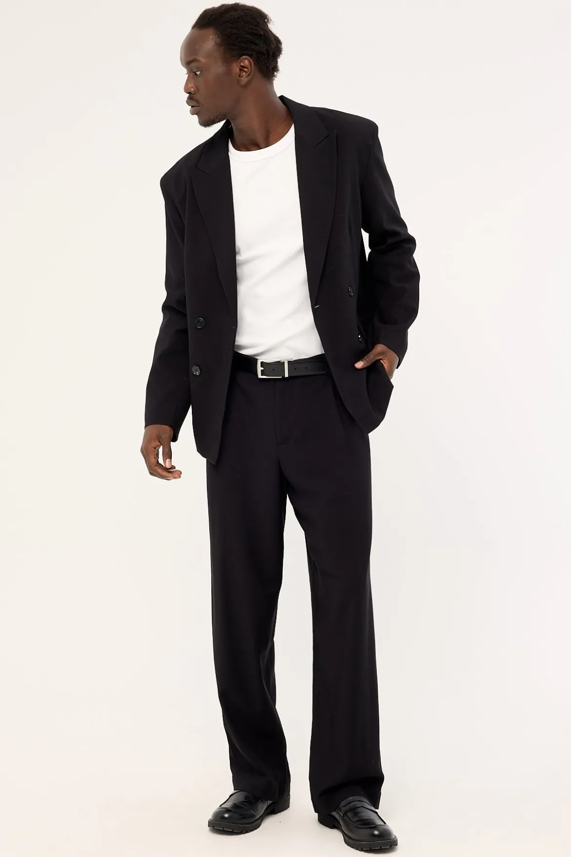 Leo Relaxed Tailored Trouser Black