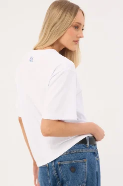 Les Sardines Oversized Graphic Tee White