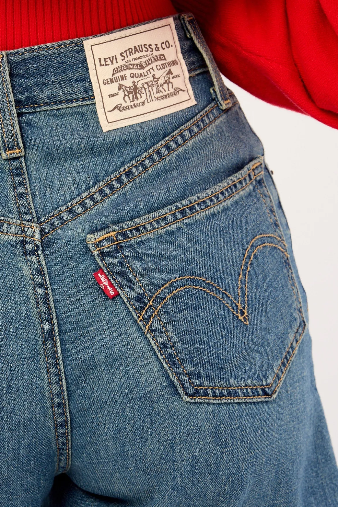 Levi's High Baggy Denim Short Stop Flaxing