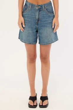 Levi's High Baggy Denim Short Stop Flaxing