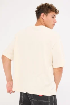 Lifted Spirits Embro Box Fit Oversize Short tee Unbleached