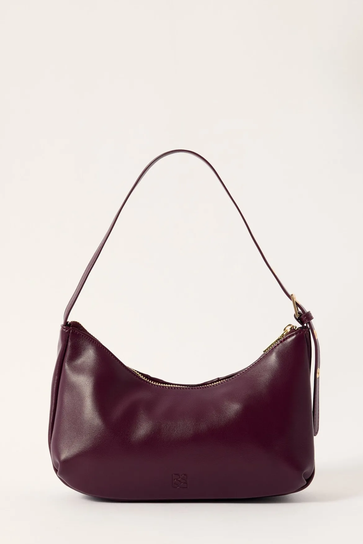 Lila Buckle Shoulder Bag Plum