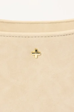 Lilu Shoulder Bag Beige Suede PU