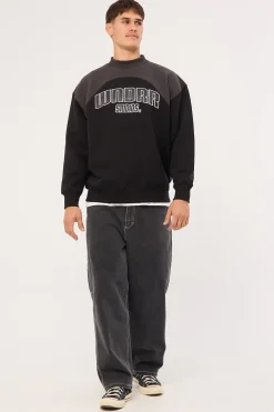 Limitz Panel Crew Sweat Black