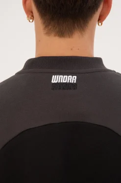 Limitz Panel Crew Sweat Black
