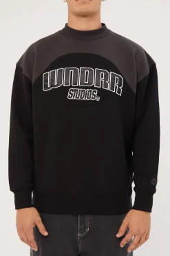 Limitz Panel Crew Sweat Black